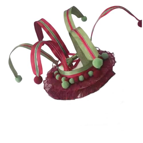 BPURB Zirkus Clown Hofnarrenhut Karneval Clown Stirnband für Halloween Karneval Cosplay Frauen Lolita Mini Zylinder Hut von BPURB