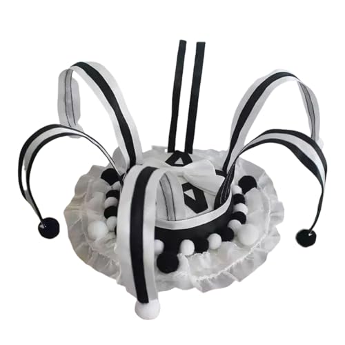 BPURB Zirkus Clown Hofnarrenhut Karneval Clown Stirnband für Halloween Karneval Cosplay Frauen Lolita Mini Zylinder Hut von BPURB