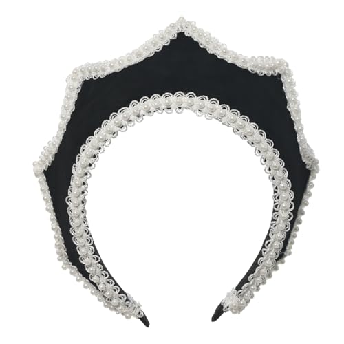 Mittelalterliche Renaissance Tudor Queen Kopfschmuck für Frauen Anne Boleyn Stirnband Elisabethanische viktorianische Königliche Koronett Kapuze Tiara Hut Mittelalterliche Renaissance Tudor Queen Kopfschmuck für Frauen Anne Boleyn Stirnband Elisabethanische viktorianische Königliche Koronett Kapuze Tiara Hut von BPURB