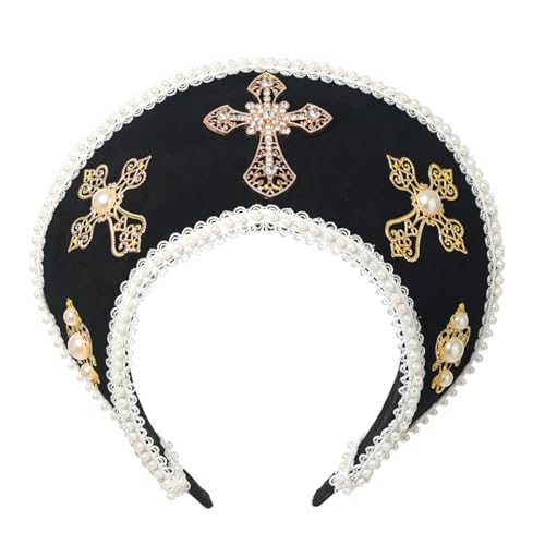 Tudor Queen Coronet Kapuzen Hut für Damen Anne Boleyn Hut Kopfbedeckung Elisabethanische Kopfbedeckung Französisches Königliches Stirnband für Cosplay Party Tudor Queen Coronet Kapuzen Hut für Damen Anne Boleyn Hut Kopfbedeckung Elisabethanische Kopfbedeckung Französisches Königliches Stirnband für Cosplay Party von BPURB