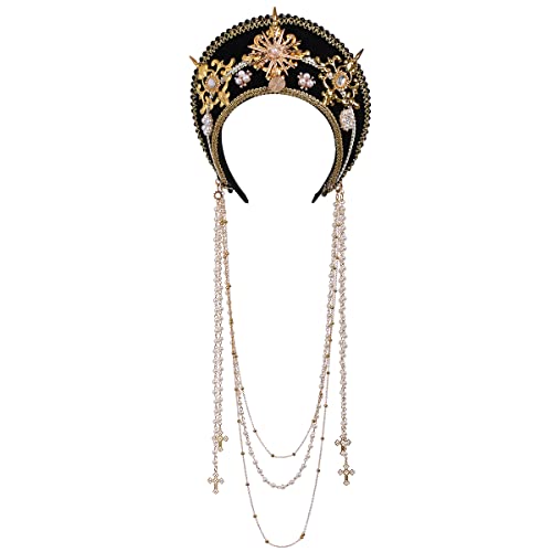 Viktorianische Vintage-Kopfbedeckung für Damen, Pilgrim Kostüm-Accessoire, Anne Boleyn Hut, Elizabethan Tudor Coronet von BPURB