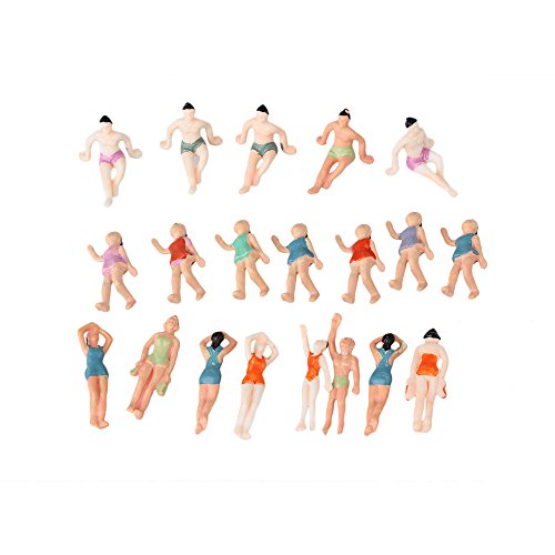 BQLZR 1:75 Mehrfarbige ABS unlackierte Miniatur-Strand-Menschen Figuren Mini Leute Packung mit 20 Stück BQLZR 1:75 Mehrfarbige ABS unlackierte Miniatur-Strand-Menschen Figuren Mini Leute Packung mit 20 Stück von BQLZR
