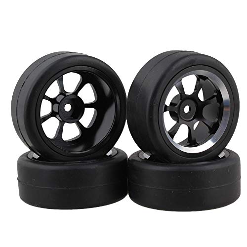 BQLZR RC 1:10 On-Road Racing Car Black Smooth Rubber Tires and Aluminum Alloy 7-Speichen Wheel Rims Pack of 4 BQLZR RC 1:10 On-Road Racing Car Black Smooth Rubber Tires and Aluminum Alloy 7-Speichen Wheel Rims Pack of 4 von BQLZR