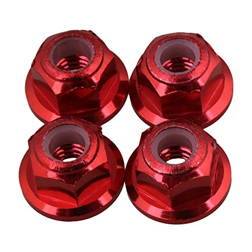 BQLZR Rot Aluminium Nylon M4 Reifen Mutter Ersatz für RC RC1:10 On Road Car 4 Stück BQLZR Rot Aluminium Nylon M4 Reifen Mutter Ersatz für RC RC1:10 On Road Car 4 Stück von BQLZR