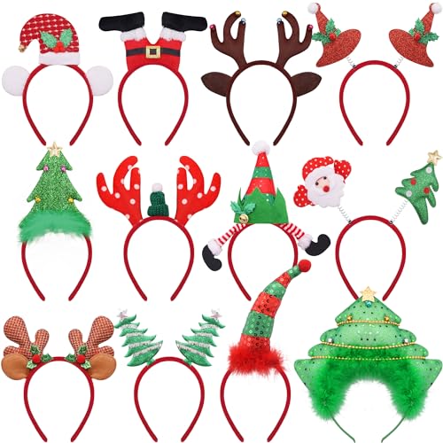 BQTQ 12 Stück Weihnachten Haarreifen Weihnachten Stirnbänder Weihnachts Kopfschmuck Haarband Weihnachten Kopfbedeckung für Weihnachtsfeiern Cosplay BQTQ 12 Stück Weihnachten Haarreifen Weihnachten Stirnbänder Weihnachts Kopfschmuck Haarband Weihnachten Kopfbedeckung für Weihnachtsfeiern Cosplay von BQTQ