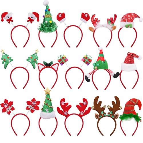 BQTQ 15 Stück Weihnachten Stirnbänder Weihnachts Haarreifen Weihnachts Kopfschmuck Weihnachten Haarband Weihnachten Haarschmuck für Weihnachten Party Favor BQTQ 15 Stück Weihnachten Stirnbänder Weihnachts Haarreifen Weihnachts Kopfschmuck Weihnachten Haarband Weihnachten Haarschmuck für Weihnachten Party Favor von BQTQ