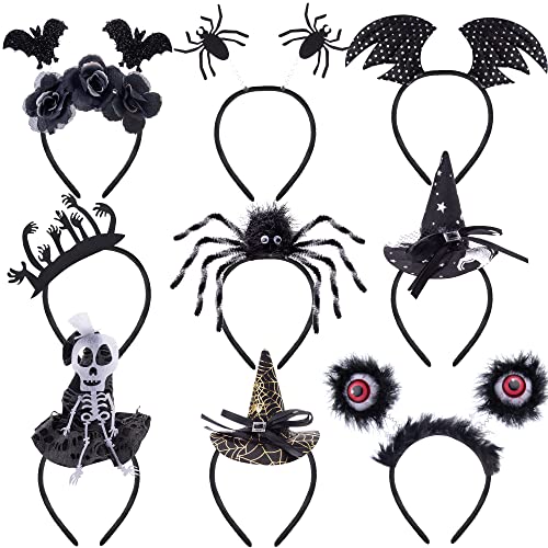 BQTQ 9 Stücke Halloween Stirnband Halloween Haarband Hexenhut Stirnband Halloween Stirnband Fledermaus Spinne Stirnband Haarreifen für Kostüm Halloween Karneval Party Dekoration BQTQ 9 Stücke Halloween Stirnband Halloween Haarband Hexenhut Stirnband Halloween Stirnband Fledermaus Spinne Stirnband Haarreifen für Kostüm Halloween Karneval Party Dekoration von BQTQ