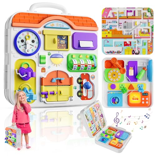 Montessori Toys für Kinder von 1 bis 2 Jahren, 15 in 1 beschäftigtes Spielbrett, Geburtstagsgeschenke für Kinder ab 1 Jahr, Lernspielzeug für Kinder von 1 bis 2 Jahren Montessori Toys für Kinder von 1 bis 2 Jahren, 15 in 1 beschäftigtes Spielbrett, Geburtstagsgeschenke für Kinder ab 1 Jahr, Lernspielzeug für Kinder von 1 bis 2 Jahren von BQU