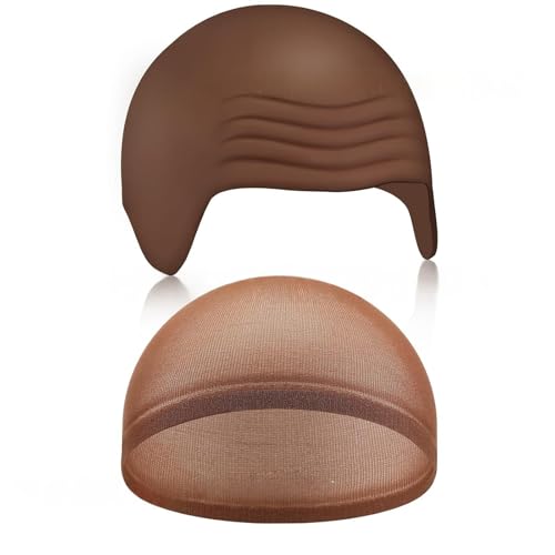 BRABOSTON Glatzenhaut, Kunstkopfhaut, Halloween, Cosplay, Kostüm, Zubehör, Glatzenhut für Erwachsene und Kinder, Perückenkappen mit Haarnetz BRABOSTON Glatzenhaut, Kunstkopfhaut, Halloween, Cosplay, Kostüm, Zubehör, Glatzenhut für Erwachsene und Kinder, Perückenkappen mit Haarnetz von BRABOSTON