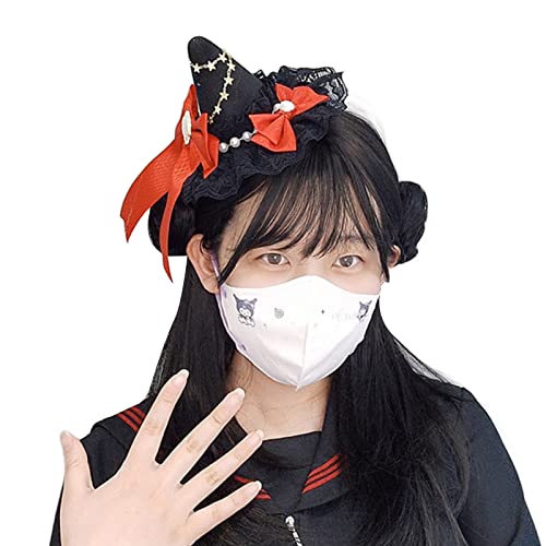 BRABOSTON Gothic-Hexenhut, Haarspange, Halloween, Kopfschmuck, Hexenhut, Stirnband, Kopfschmuck, Fascinator für Damen, Kopfschmuck von BRABOSTON