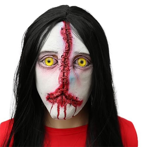 BRABOSTON Halloween-Gesichtsbedeckung, gruselige Spukhaus, Requisiten, Horror-Maskerade, Monster-Party, Halloween, Horror, voller Kopf, für Fluchtraum BRABOSTON Halloween-Gesichtsbedeckung, gruselige Spukhaus, Requisiten, Horror-Maskerade, Monster-Party, Halloween, Horror, voller Kopf, für Fluchtraum von BRABOSTON