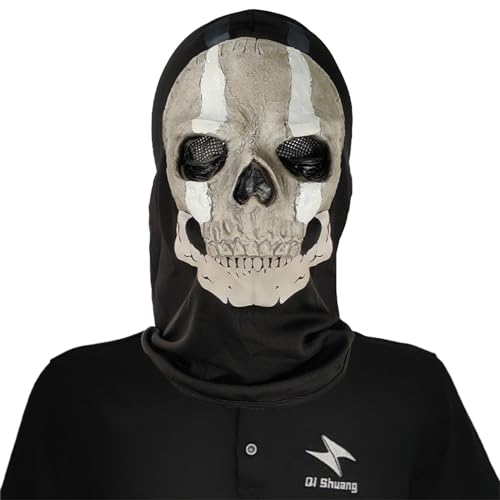 BRABOSTON Halloween Gruseliger Totenkopf Vollkopf Maske Gesicht Cosplay Prop Cosplay Kostüm Halloween Kostüm von BRABOSTON