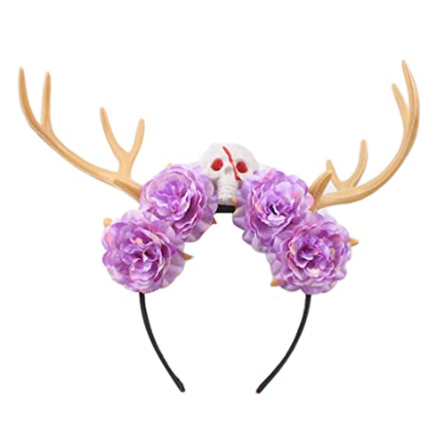 BRABOSTON Halloween-Haarreif, Geweih, Stirnbänder, Gothic-Blume, Totenkopf, Kopfschmuck, Hirsch, Horn, Stirnbänder, Cosplay, Haarschmuck, Hirschgeweih, Stirnband, Halloween-Partygeschenk BRABOSTON Halloween-Haarreif, Geweih, Stirnbänder, Gothic-Blume, Totenkopf, Kopfschmuck, Hirsch, Horn, Stirnbänder, Cosplay, Haarschmuck, Hirschgeweih, Stirnband, Halloween-Partygeschenk von BRABOSTON