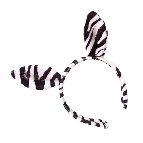BRABOSTON Halloween Zebras Ohr Stirnbänder Cosplay Zebras Ohr Kopfbedeckung Haarbänder Kopfbedeckung Halloween Haarbänder Geburtstag Ohren Stirnband und Schwanz BRABOSTON Halloween Zebras Ohr Stirnbänder Cosplay Zebras Ohr Kopfbedeckung Haarbänder Kopfbedeckung Halloween Haarbänder Geburtstag Ohren Stirnband und Schwanz von BRABOSTON