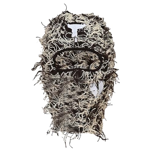 BRABOSTON Hut Horrid Schädel Kappe gehäkelte Mütze für Damen Herren Bild Requisiten Gruselige Räuber Cap Cosplay Halloween Party von BRABOSTON