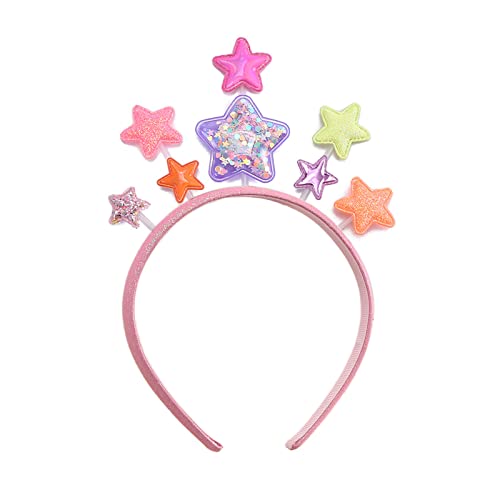 BRABOSTON Kindertags-Haarband mit glänzenden Pailletten, Puder, Sternform, Stirnbänder, Karneval, Pailletten, Haarreifen für Damen, Weihnachten, glänzende Sternform, dekorativ, niedlich von BRABOSTON