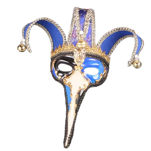 BRABOSTON Maskerade-Augenmaske für Damen und Herren, Halloween, lange Nase, Augenmaske, halbes Gesicht, Halloween-Kostüm, Zubehör, Rollenspiel von BRABOSTON