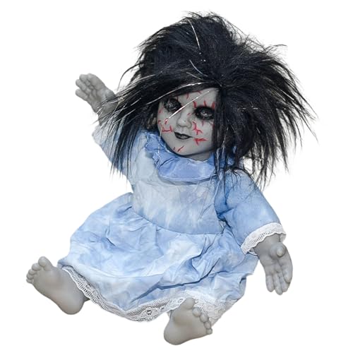 BRABOSTON Sitzende Puppe mit leuchtendem Gesicht und schrecklichen Geräuschen und Sprachaktivierung für Hof, Veranda, Dekorationen, gruseliger Soundeffekt BRABOSTON Sitzende Puppe mit leuchtendem Gesicht und schrecklichen Geräuschen und Sprachaktivierung für Hof, Veranda, Dekorationen, gruseliger Soundeffekt von BRABOSTON