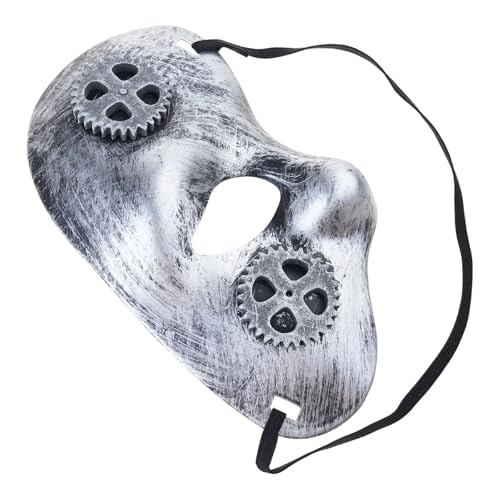BRABOSTON Unisex gezackte Maskerade Cosplay Sterevunk halbes Gesicht für Karneval Halloween Dress Up Party Geschenke Mechanisches halbes Gesicht von BRABOSTON