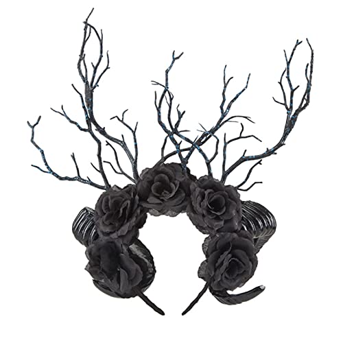 BRABOSTON Weihnachten Ziegenhorn Cosplay Stirnband Dunkle Haarreifen Karneval Kopfbedeckung Halloween Cosplay Weihnachten Kostüm Kopfschmuck BRABOSTON Weihnachten Ziegenhorn Cosplay Stirnband Dunkle Haarreifen Karneval Kopfbedeckung Halloween Cosplay Weihnachten Kostüm Kopfschmuck von BRABOSTON