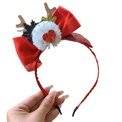 BRABOSTON Weihnachtsfeier-Zubehör, niedliches Geweih, Stirnband, saisonaler Urlaub, Haarband, Familientreffen, Feier, Verkleidung, festliche Haardekoration, Weihnachtskostüm-Zubehör von BRABOSTON