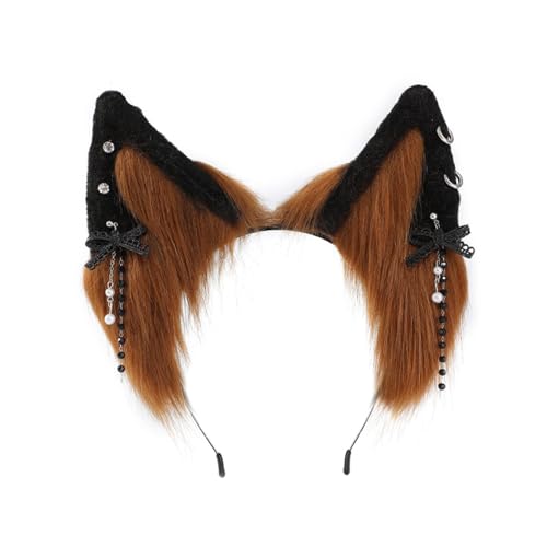 Cartoon-Stirnband, Fuchs-Ohren-Form, Haarreif, Plüsch, Karneval, Party, Kopfschmuck, Cosplay, Party, Kostüm, Requisiten, Unisex, Halloween, Stirnbänder für Damen, Halloween, Stirnbänder für Erwachsene Cartoon-Stirnband, Fuchs-Ohren-Form, Haarreif, Plüsch, Karneval, Party, Kopfschmuck, Cosplay, Party, Kostüm, Requisiten, Unisex, Halloween, Stirnbänder für Damen, Halloween, Stirnbänder für Erwachsene von BRABOSTON