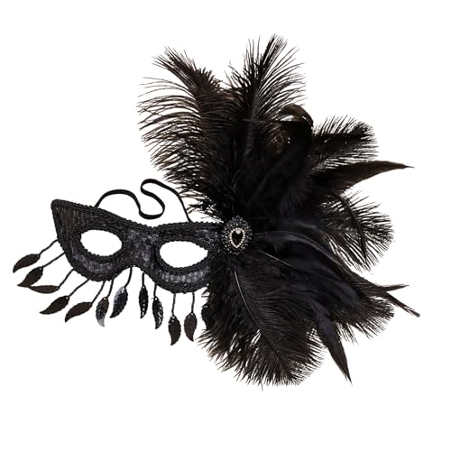 Federmaske, Venezianer, Halloween, Karneval, Party, Tanz, Abschlussball, Maske, halbes Gesicht, Augenmaske, Halloween, Cosplay-Kostüme von BRABOSTON
