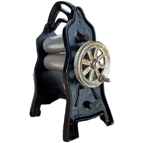 Handbetriebene winzige Teigmaschine Metall und Holz Design 1/12 Puppenhäuser Küchenmöbel Modell Vintage Puppenhäuser Küchenmöbel von BRABOSTON