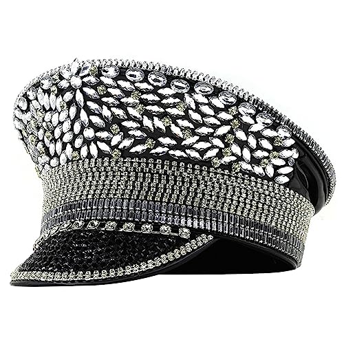 Hochzeits-Brauthut für Erwachsene, Strass-Hut, Karneval, Party, Kostüm, Braut, Hochzeit, Kapitän, Teenager, Zubehör für Damen, Strass für Damen, bunte Kapitänshüte von BRABOSTON