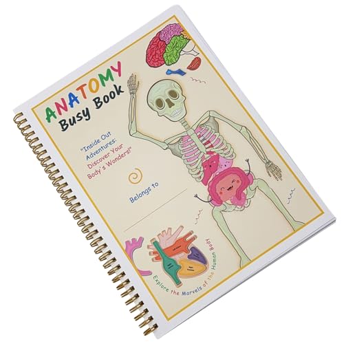 Interaktives Buch für die menschliche Anatomie, Zubehör für Kinder, zum Lernen und multifunktional, für Kinder von 6 bis 8 Jahren, Anatomie-Lernset von BRABOSTON
