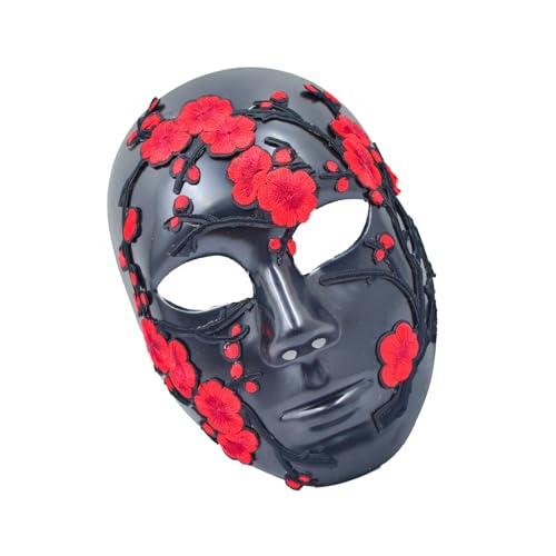 Maskerade Mardi Gras Venezianer Floral Full Face für Halloween Ball Cosplay Performances Requisiten Floral Full Face von BRABOSTON