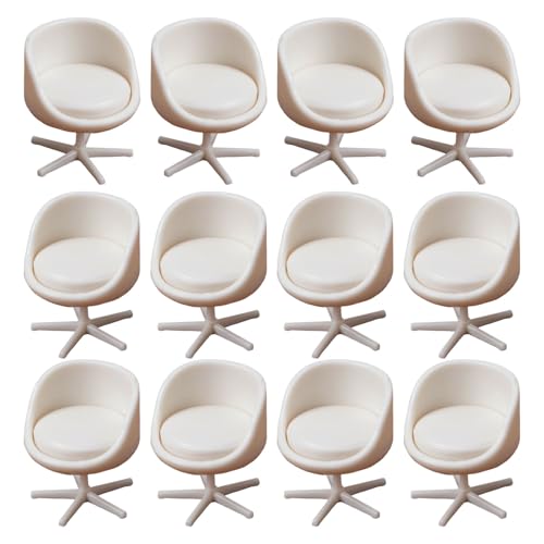 Miniatur Modell Stühle Set 12 Stück flexibel weiß für kreative Projekte und Displays Weiß ABS Miniatur Modell Stühle Set 12 Stück flexibel weiß für kreative Projekte und Displays Weiß ABS von BRABOSTON