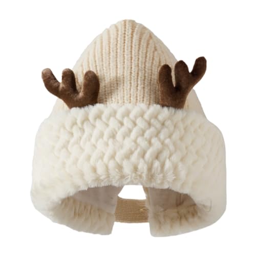 Nikolausmütze für Erwachsene, dicker Plüsch für den Urlaub, Komfort-Innenfutter, Weihnachten, Neujahr, Symbol, Kappe mit weißer Krempe, Weihnachtskostüme für Damen von BRABOSTON