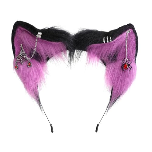 Ohr-Stirnband mit Ohrschmuck, Spinnen-Anhänger, Cosplay, Ohren, Pelzanzug, Maskerade, Halloween, Cosplay, Party, Kostüme für Damen Ohr-Stirnband mit Ohrschmuck, Spinnen-Anhänger, Cosplay, Ohren, Pelzanzug, Maskerade, Halloween, Cosplay, Party, Kostüme für Damen von BRABOSTON