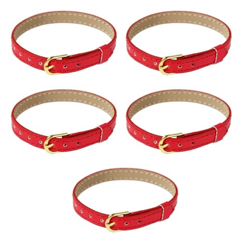 Set mit 5 flexiblen Taillenbund, verstellbarer Modellriemen, Taillengürtel, Metallverschluss, PU-Leder, Puppenzubehör von BRABOSTON