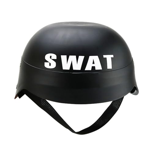 Swat Hat Britischer Hut Cop Polizist Caps Kostüm Halloween Cosplay Party Zubehör Geschenke Schwarz Britischer Offizier von BRABOSTON