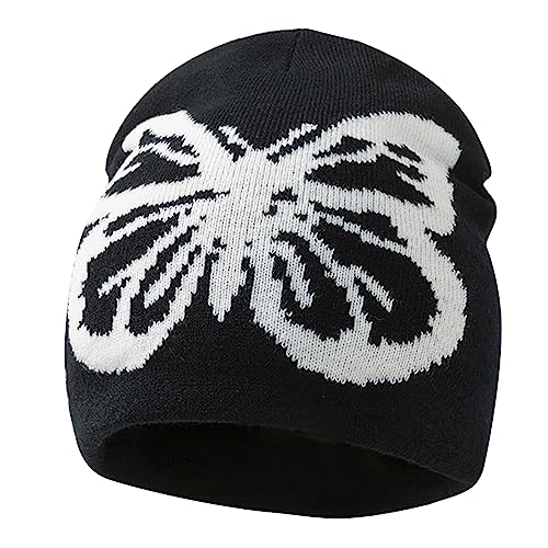 Y2k Mütze Slouchy Vintage Warm Halloween Zubehör Slouchy Beanies High School Teens Winter Strickmütze von BRABOSTON