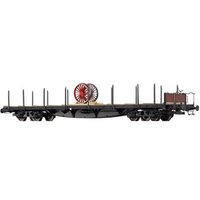 BRAWA 47233 H0 Schienenwagen SSLMA 44 der BRIT-US-ZONE mit Lagegut "Dampflokradsatz", DB, Ep. III von BRAWA