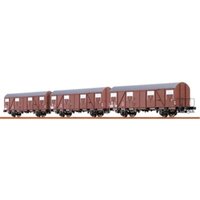 BRAWA 47254 H0 Gedeckte Güterwagen Glmhs 50 3er-Set, DB, Ep. III von BRAWA