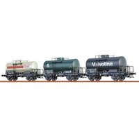 BRAWA 48851 H0 Kesselwagen 2-achsig „Valvoline“, „VTG“ und „Esso“ 3er-Set, DB, Ep. IV von BRAWA