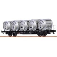 BRAWA 49108 H0 Behältertragwagen BTmms 58 mit Ddikr 621, DB, Ep. III von BRAWA