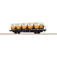 BRAWA 49111 H0 Behältertragwagen BTmms 58 mit Ddikr 621 „Stern Export“, DB, Ep. IV von BRAWA
