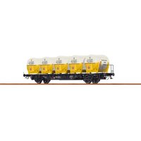 BRAWA 49115 H0 Behältertragwagen Btmms 58 mit Ddikr 621 „Dinkelacker Biere”, DB, Ep. III von BRAWA