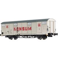 BRAWA 49931 H0 Gedeckter Güterwagen Gbs[1500] "Konsum", DR, Ep. IV von BRAWA
