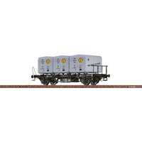 BRAWA 50596 H0 Behältertragwagen BTs 30 DB, mit Ekrt212 "Von Haus zu Haus / Zündapp", DB, Ep. III von BRAWA