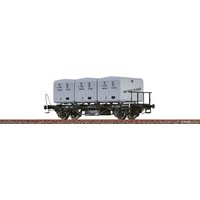 BRAWA 50600 H0 Behältertragwagen Lbs577 mit Ekrt212 "Von Haus zu Haus", DB, Ep. IV von BRAWA