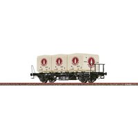BRAWA 50917 H0 Behältertragwagen BTs30 mit Ekrt212 "Südmilch", DB, Ep. III von BRAWA
