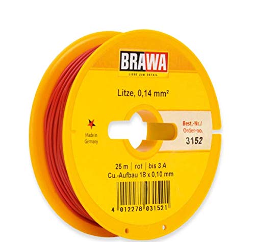 Brawa 3152 Litze 25m 0,14mm² ROT von Brawa