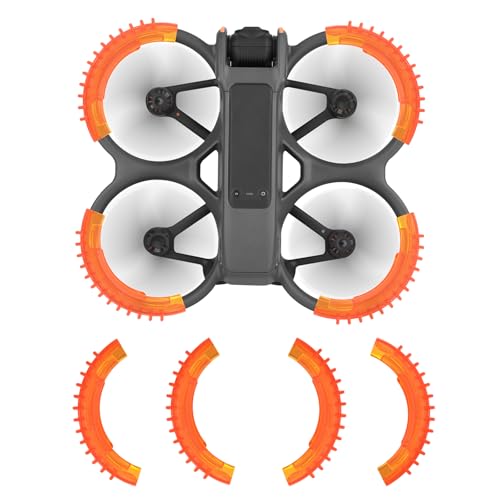 Propellerschutz für DJI Avata 2, Antikollisionsschutz Stoßfängerring Aufprallschutz für DJI Avata 2 Zubehör (Orange) von BRDRC