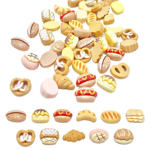BRDXOOL 50 Stück Miniatur Puppenhaus Zubehör Miniatur Brot, Hamburger, Hot Dog, Mini Küche Backset Dekoration DIY Kreative Szene Mikrolandschaft Kleine Ornamente Modell Harz BRDXOOL 50 Stück Miniatur Puppenhaus Zubehör Miniatur Brot, Hamburger, Hot Dog, Mini Küche Backset Dekoration DIY Kreative Szene Mikrolandschaft Kleine Ornamente Modell Harz von BRDXOOL